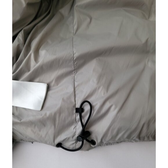 Gap Outdoor Edition Wool Blend Gray Winter Down Puffer Vest w/ Faux Fur Hood S - Picture 8 of 9